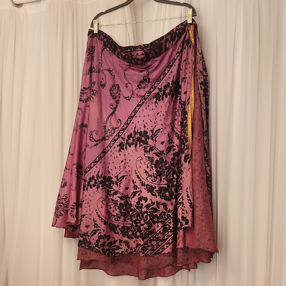 Kariza Adjustable Silk Wrap Skirt